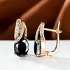 New Women Elegant Temperament Earrings Anniversary Gift Custom Jewelry Accessories Zircon Earrings