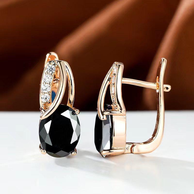 New Women Elegant Temperament Earrings Anniversary Gift Custom Jewelry Accessories Zircon Earrings