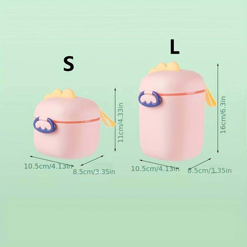 Двухслойный диспенсер для молочной смеси с мультяшным динозавром большой вместимости - Удобный, прочный пластик