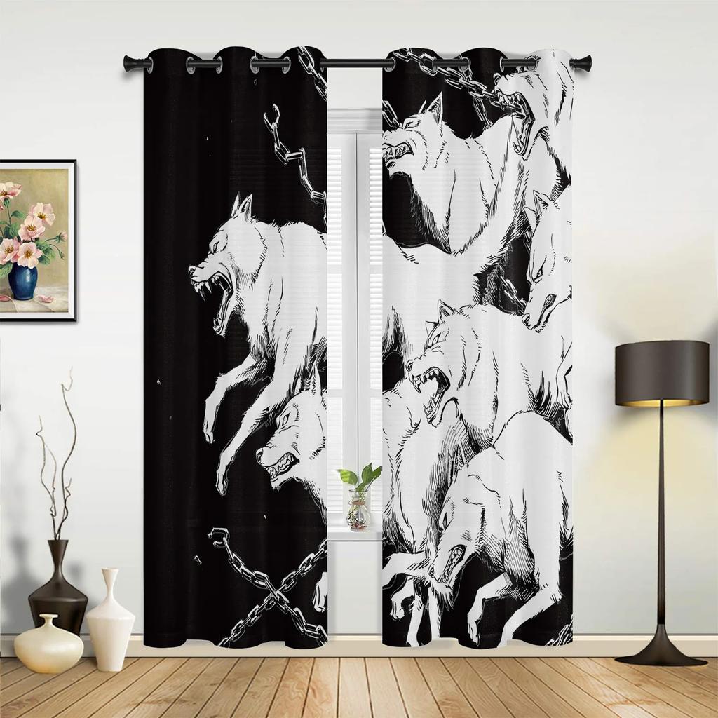 Шторы Животное Белый Волк для Спальни Гостиной Драпировка Кухня Детская Комната Занавеска для Окна Современный Домашний Декор