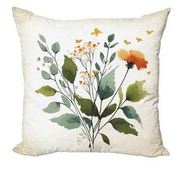 Flowers and butterflies throw pillow covers with digital printing of short plush fabric Carshaped sofa cushion Home decor