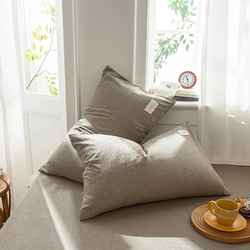 1 пара однотонных наволочек с клетчатым принтом, мягкие хлопковые наволочки для подушек 30x50 40x60 48x74, наволочки для подушек для кровати, домашний декор