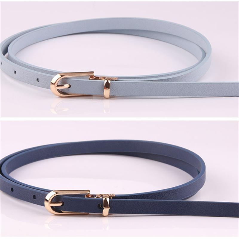 Декоративный платье с пряжкой, стильный брючный ремень из искусственной кожи, маленький многоцветный женский универсальный свитер с булавкой, тонкий ремень