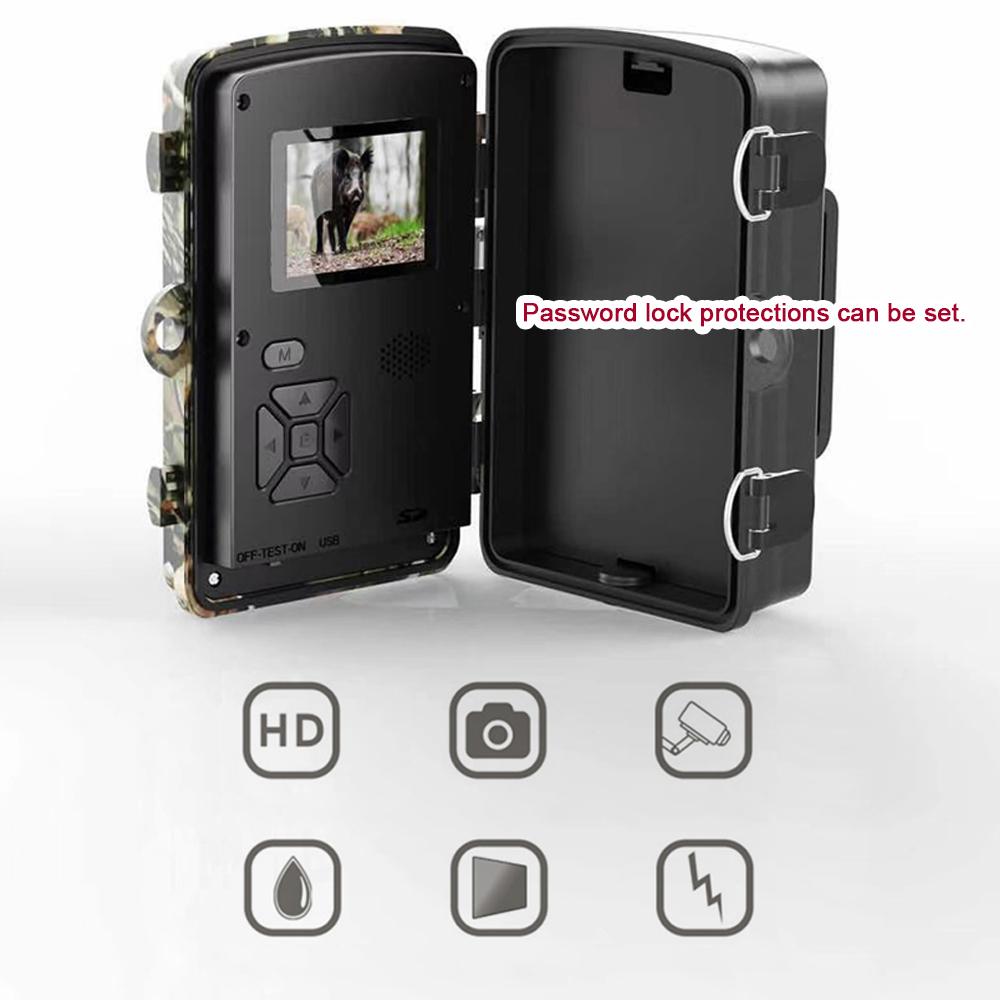 16MP 1080P Портативная камера для фотосъемки днем ​​и ночью, видеосъемка, многофункциональная камера для охоты на открытом воздухе