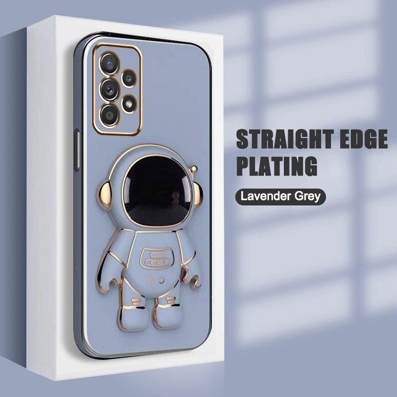 Роскошный чехол-подставка с астронавтом для Samsung Galaxy A53 A73 A13 A52 A72 A32 A22 A23 A12 A51 A71 A52S 5G 4G, держатель для телефона, мягкий чехол