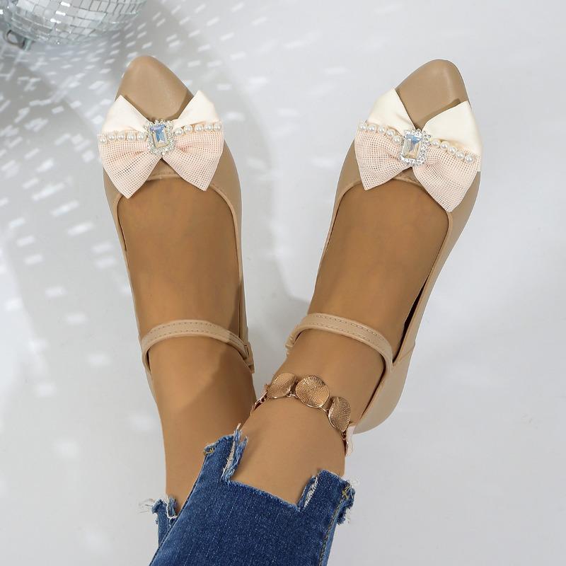 Женская обувь 2024 года, женские туфли на высоком каблуке с пряжкой и ремешком, туфли-лодочки для улицы, женские туфли с завязками, бисером и бантом, с кристаллами, на квадратном каблуке, женские