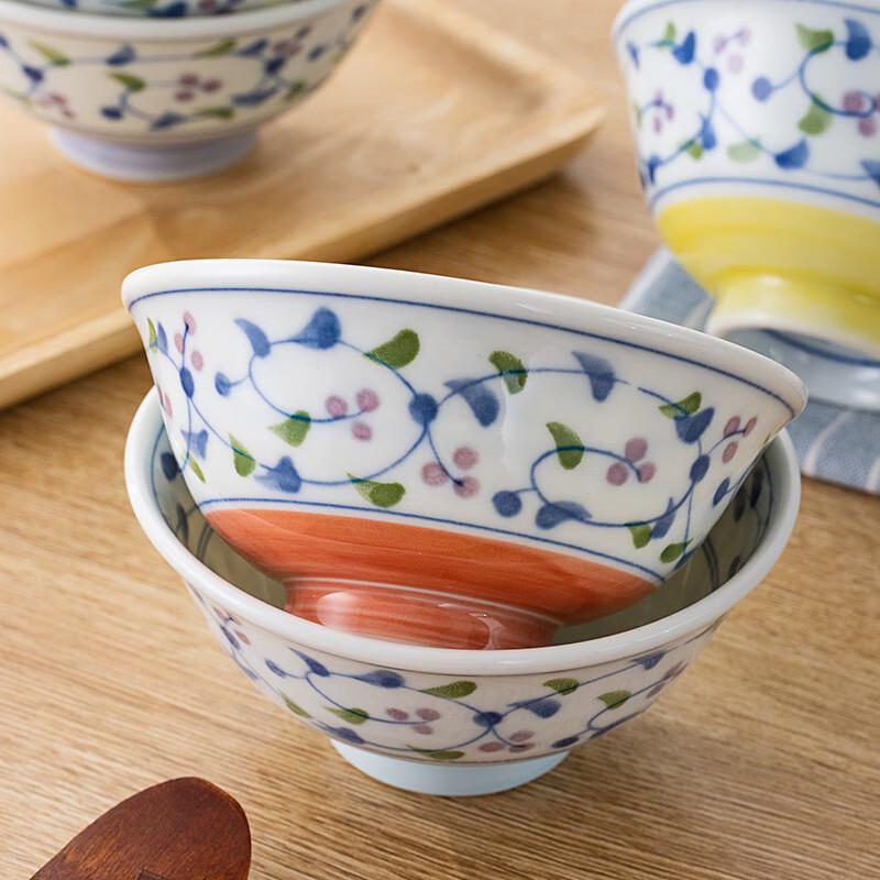 Changbaosen Japanese Underglaze Tang Grass Ceramic Rice Bowl