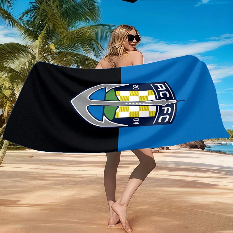 Auck-land Football Club Printed Microfiber Beach Towel, Soft And Absorbent, Quick-Dry, Ideal for Summer Travel, Beach Essential, Swimming Pool