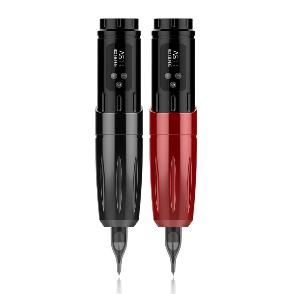 Беспроводная ручка для татуировки с дисплеем высокой четкости 1600 мАч, многофункциональная машинка для татуировки с вышивкой
