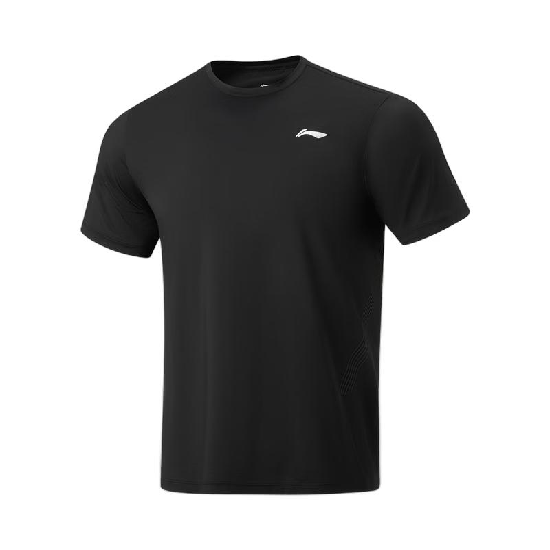 Li-Ning Мужская футболка с коротким рукавом, быстросохнущая, с защитой от солнца