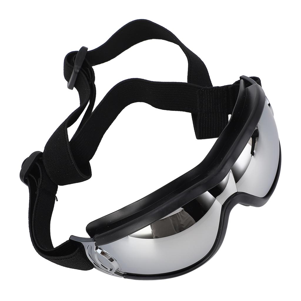 Dog Goggles Wind Proof UV Proof Fog Proof Dog Sunglasses with Adjustable Strap for Outdoor Silver