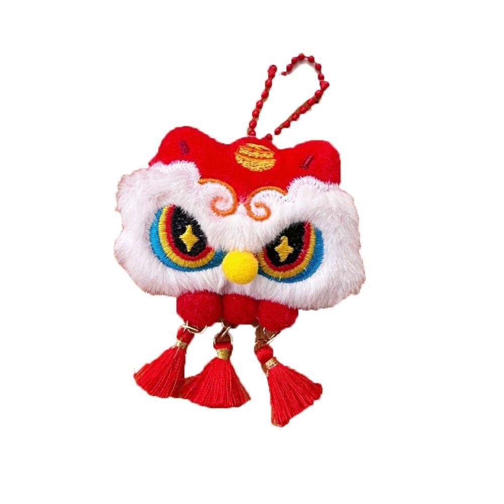 Chinese Style Chinese New Year Plush Keychain Lion Awakening Lion Dance Brooch Bag Accessories