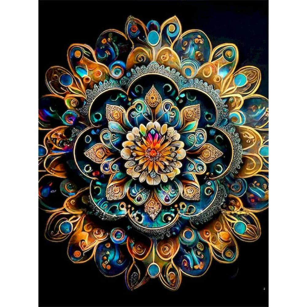 Алмазная живопись Полный дрель Городской пейзаж Круглая алмазная живопись Ручная работа Искусство Мандала Diy Алмазная мозаика Картина Украшение дома