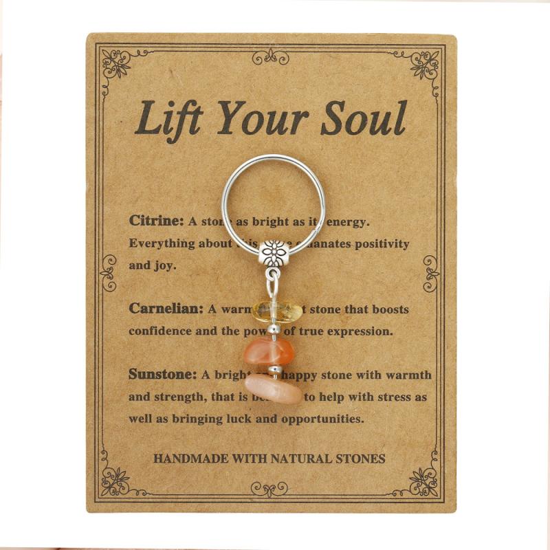 Exclusive Red Agate Card Match Pendant Keyring Handmade; New Natural Rock Bead String Keychain Gifts