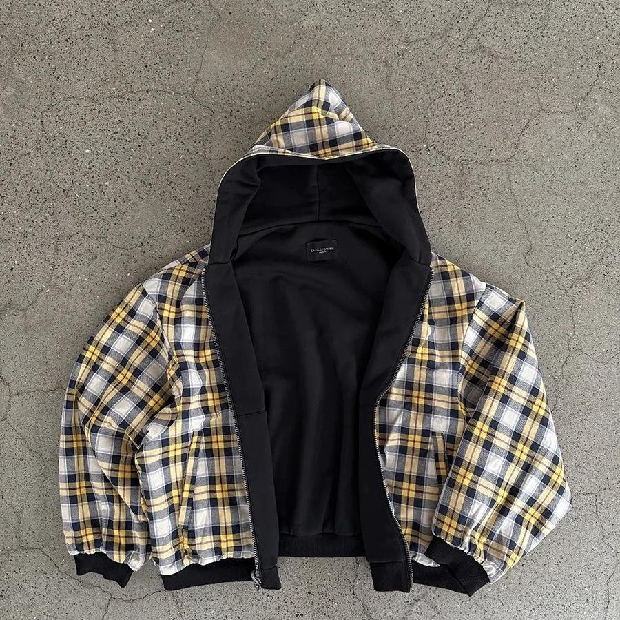 RogueWave Korean Dark Simple Wear On Both Sides Zip Up Sweatshirts New Popular Necessary Breathable Solid Long-Sleeves Aesthetic Clothes