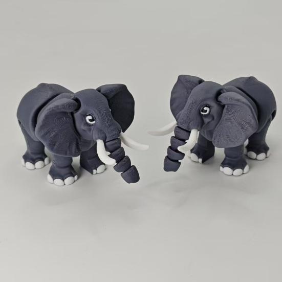 3D-печатная фигурка слона с подвижными суставами, имитация слона, животное для снятия стресса, игрушка-фиджет, украшение для дома, офиса, рабочего стола