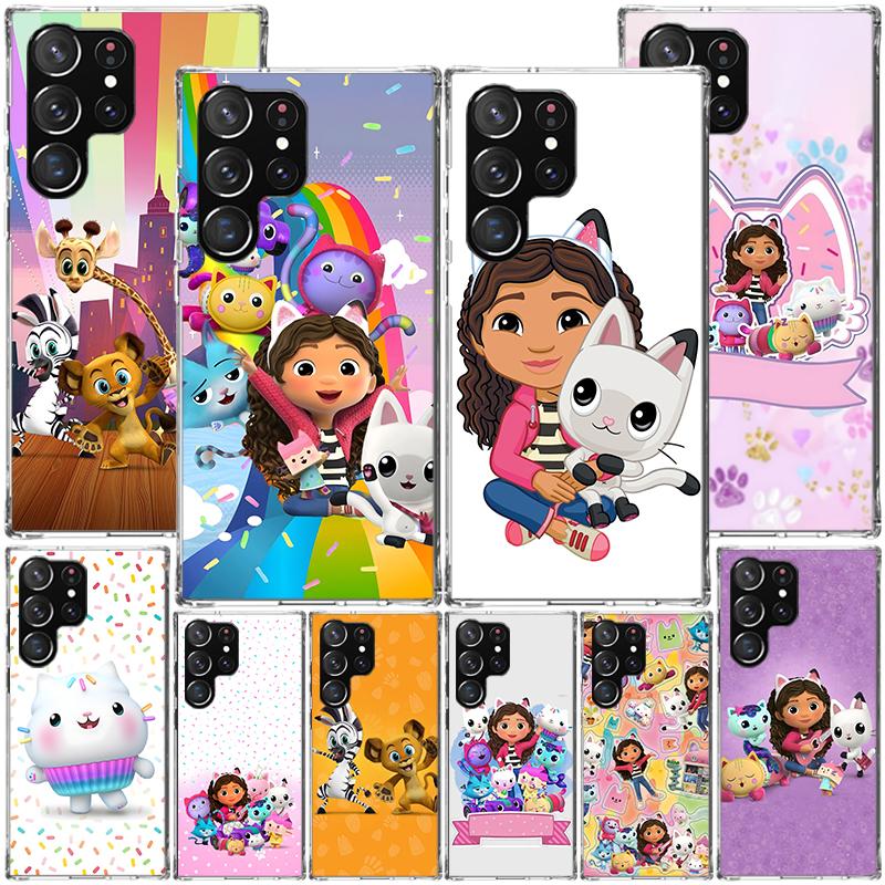 Cartoon Gabbys Dollhouse Phnoe Case for Samsung Galaxy S26 S25 Edge S23 S24 Ultra S22 Plus S21 S20 FE Unique Cover Soft Coque Ga