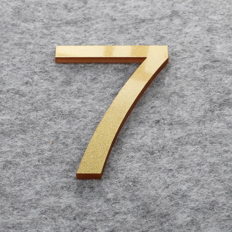 Матовая бронза золото 3D акриловые буквы номер дома настенные наклейки
