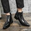 Осень 2025 Мужские ботильоны больших размеров 46 Мужские модельные ботинки Остроносые Повседневные кожаные туфли Высокого качества Мужские ботинки челси Ковбойские