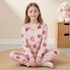 Детский теплый пижамный комплект для осени и зимы - брюки и топ для мальчиков и девочек