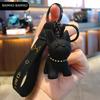 Cartoon Resin French Bulldog Keychain: Cute Women's Creative Dog Pendant