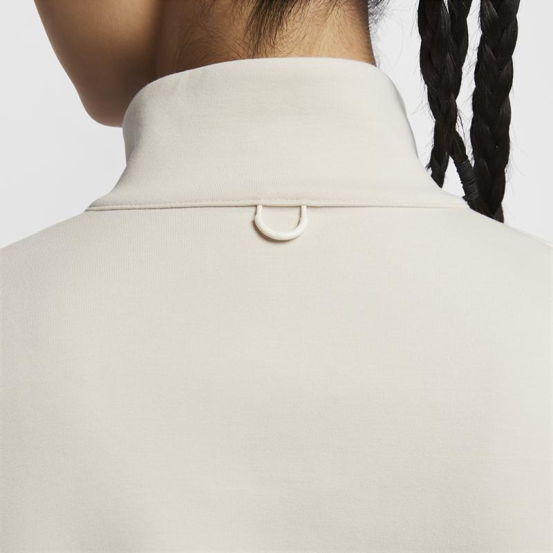 Nike Dri-Fit Оверсайз 24.7 Невероятно Мягкий Быстросохнущий Однотонный Свитшот с Длинным Рукавом Женский свитшот Светло-Коричневый Светло-Железо-Рудный-Серый HQ8189104