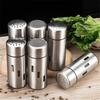 Stainless Steel Salt Pepper Shakers Spice Dispenser Sugar Jars Seasoning Bottle Container BBQ Sprinkling Powder Can Kitchen Tool