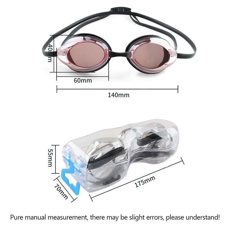 Professional HD Anti-Fog Waterproof Racing Swim Goggles For Adults - Stunning Coating For Clear Vision