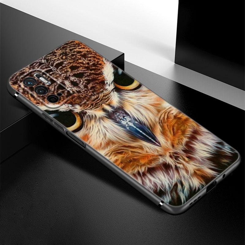 Чехол для телефона с милой совой и животным для Xiaomi Redmi Note 7 8 9 10 Lite 11 11E 11T 12 Pro 11S 4G 10T 5G 8T 9S 10S, мягкий черный чехол из ТПУ