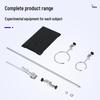 Iron Stand with Square Base for Laboratory Experiments - Complete Set with Flask Clamp & Burette Holder