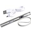 Stainless Steel Highlight Pen Shape USB Charging Mini LED Lithium Battery Flashlight