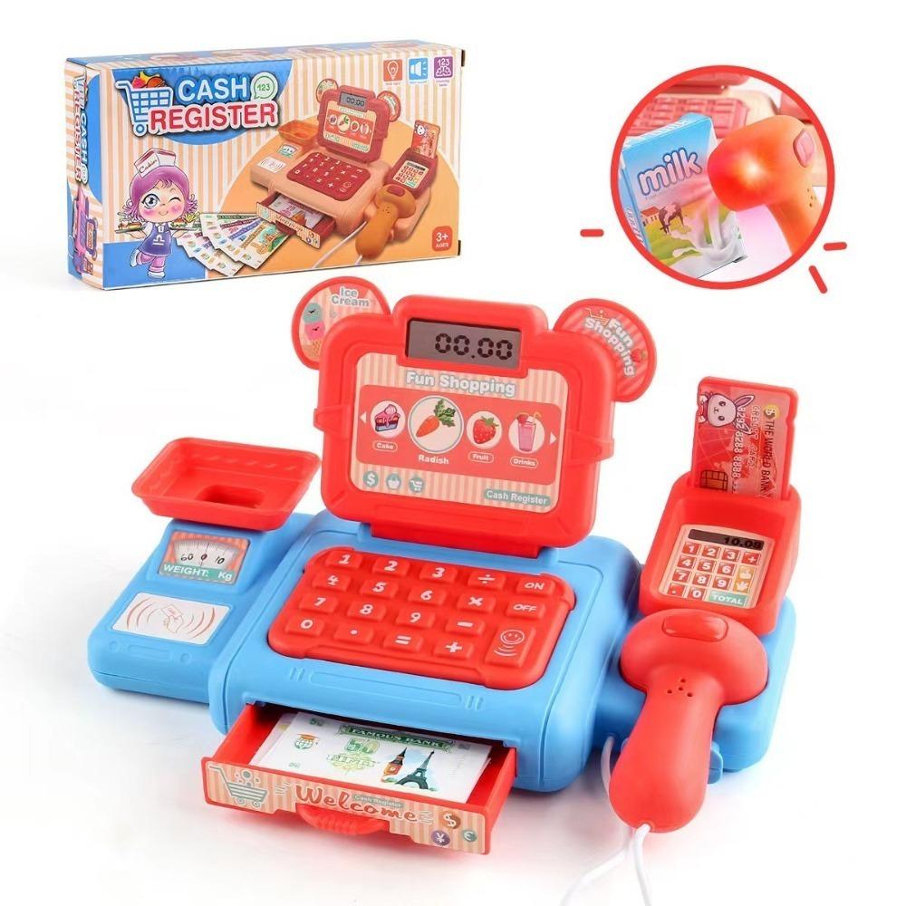 Sound Effects Simulation Cash Register Role Play Supermarket Cashier Toys  Children's