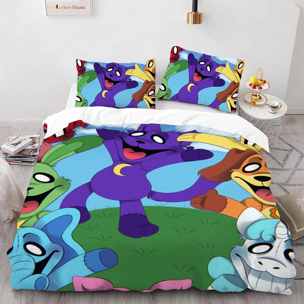 S-smiling Critters Cartoon Постельные комплекты Изысканный комплект постельного белья Пододеяльник Одеяло Комплект постельного белья Роскошный подарок на день рождения