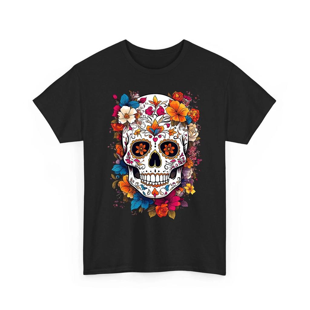 День Мертвых 2025 Сахарный Череп La Catrina Хэллоуин Унисекс 100% Хлопок Футболка Мужские Футболки Топ