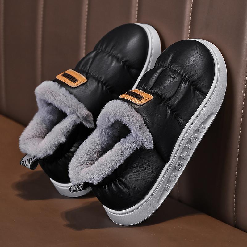 Модные туфли на платформе, домашние, с круглым носком, без застежек, водонепроницаемые, удобные, легкие, для отдыха на природе, сохраняющие тепло, модные, универсальные, новые, из бархата