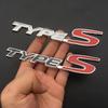 3D Metal Type S Front Grill Car Emblem Rear Trunk Badge Sticker Decal For Honda Civic Types CRV HRV Accord Fit Accessories aju256