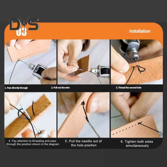 Набор шила для шитья кожи, ручной швея, набор инструментов для ремонта кожи с иглами, гаечный ключ, отвертка, ручной швейный инструмент для кожи, плотная ткань, кожа своими руками