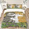 3pcs Cat Hug Bedding Set, Ideal for Home Use, Suitable for Bedroom Decor (1*Duvet Cover + 1/2*Pillowcases, No Core) yy250821167