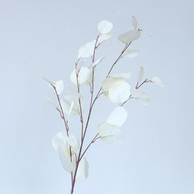 Искусственные сушеные цветы хлопка, ветка белого цветка для украшения свадебной вечеринки, искусственный цветок, домашний цветочный декор, листья эвкалипта 