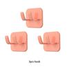 3pcs Stand Plug Storage Rack Storage Hooks Adhesive Kitchen and Bathroom Hook
