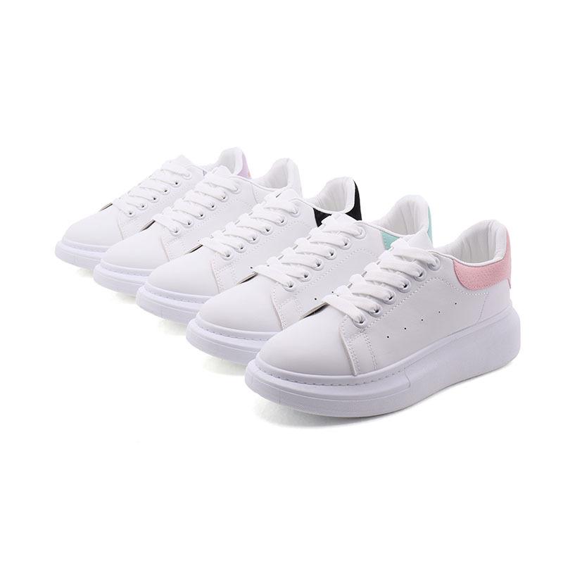 Поднять нижнюю Белые туфли Новые универсальные повседневные туфли Классические студенческие туфли для сноуборда