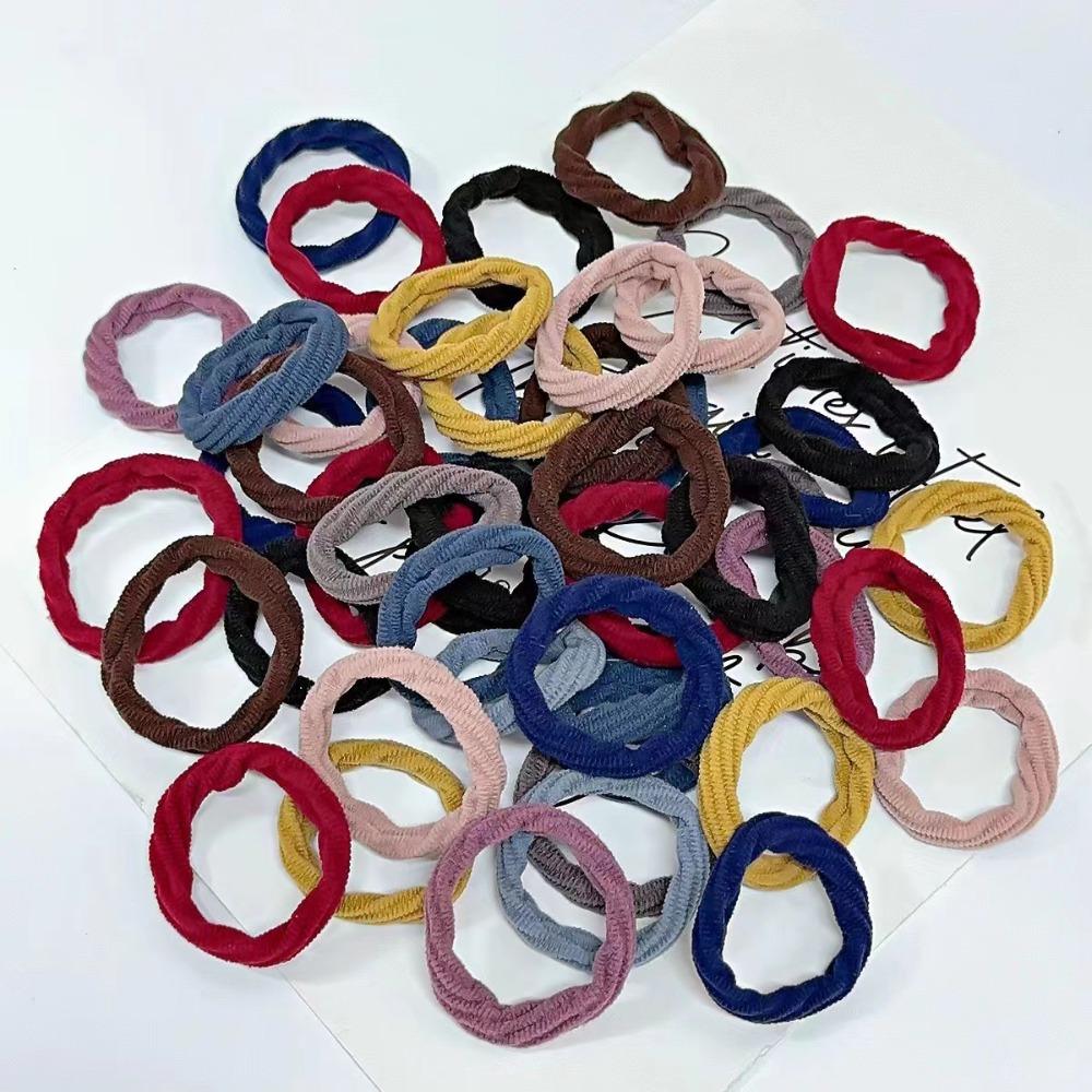 50Pcs No Hurt Hair Hair Ties High Elastic Hair Rope New Girls Hair Bands  Women Girls