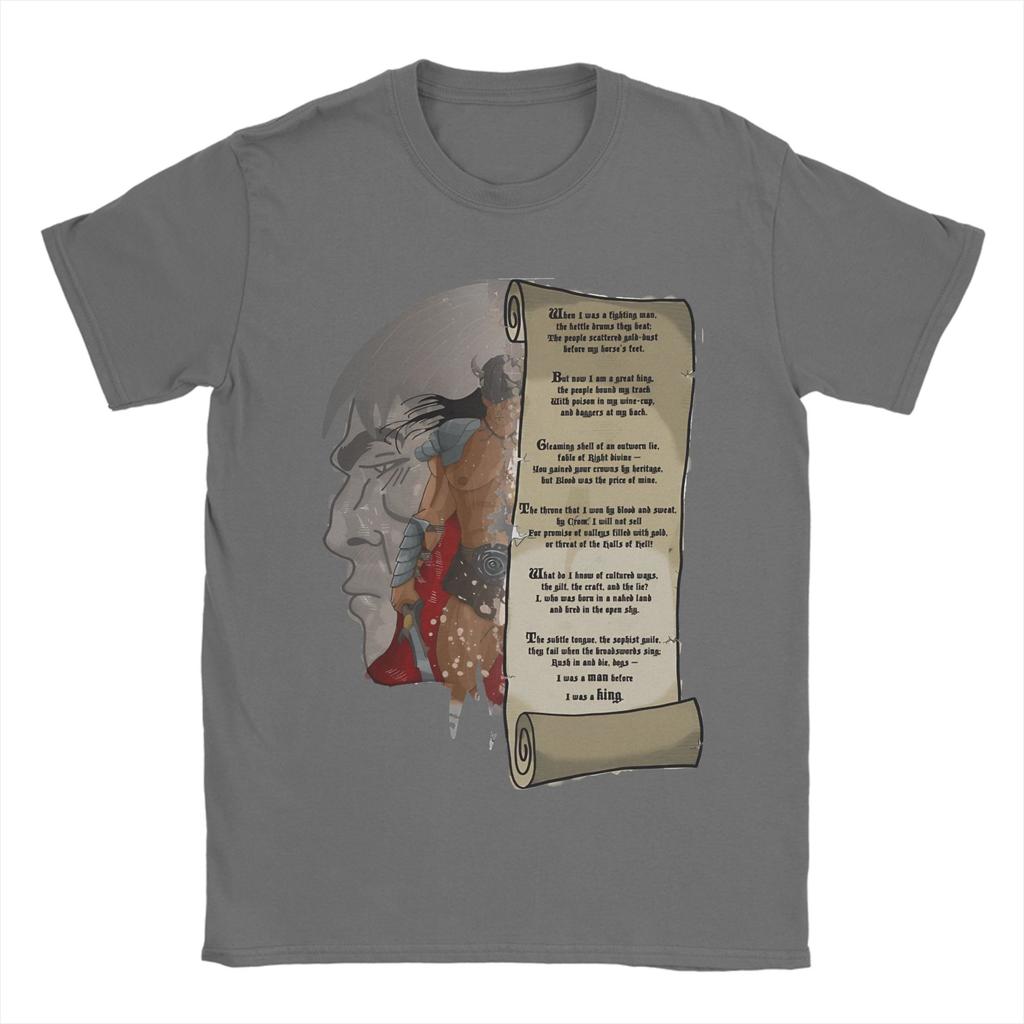 Conan The Barbarian T Shirts for Unisex Cotton Creative TShirt Round Collar Tees Short Sleeve Clothing Plus Size