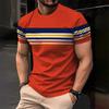 Simple Fashion Striped T Shirts For Men Summer Casual Short Sleeve 3D Printed Crew Neck T-shirts Trend Streetwear Hip Hop Tees
