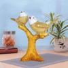 2 Birds Sitting On Tree Branch Figurine Home Decoration Showpiece Chidiya Statue for Home Decor Item Sparrow Pair Showpiece
