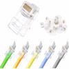 VCE [100-Pack] UL-Certified RJ45 Through-Type Connectors for CAT6, CAT5E, and CAT5 LAN Cables, Easy Wiring, Break-Resistant, 23-26AWG