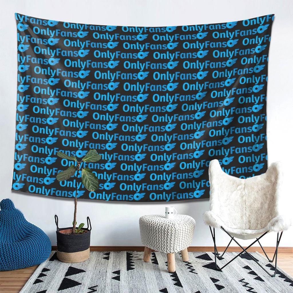 Onlyfans Logo Tapestry Decor Art Aesthetic Tapestries for Living Room Bedroom Home Wall Cloth Wall Hanging