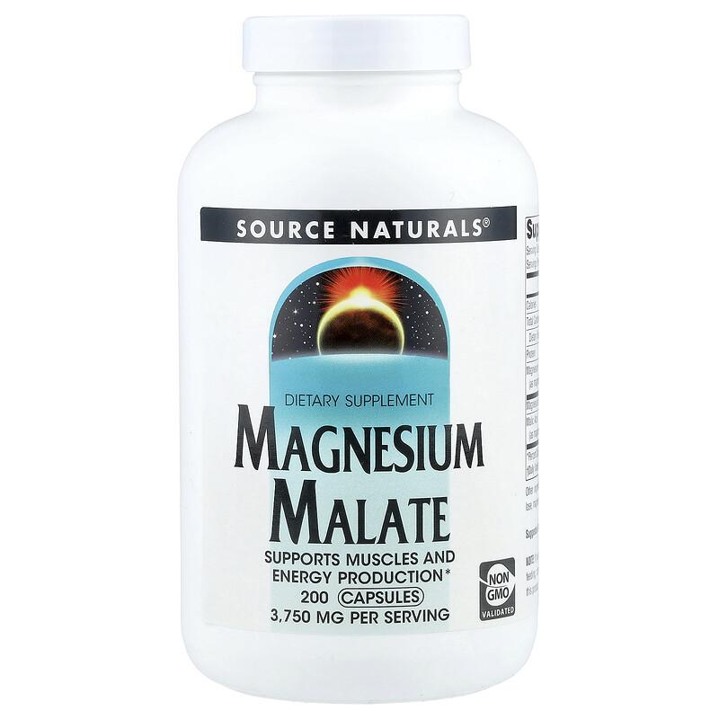 Magnesium Malate, 200 Capsules