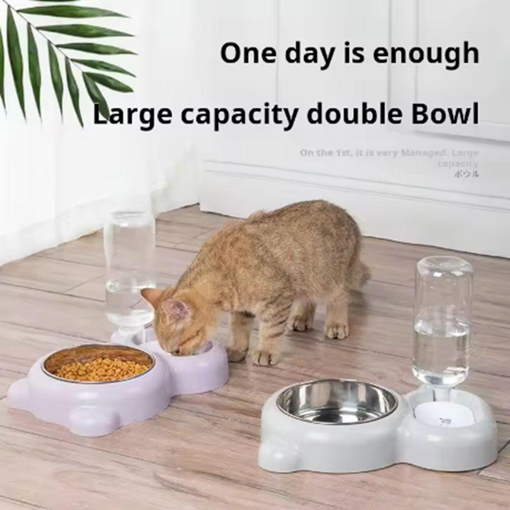 Detachable Cat Automatic Feeder Dual-purpose Pet Bowl Water Supply Accessories