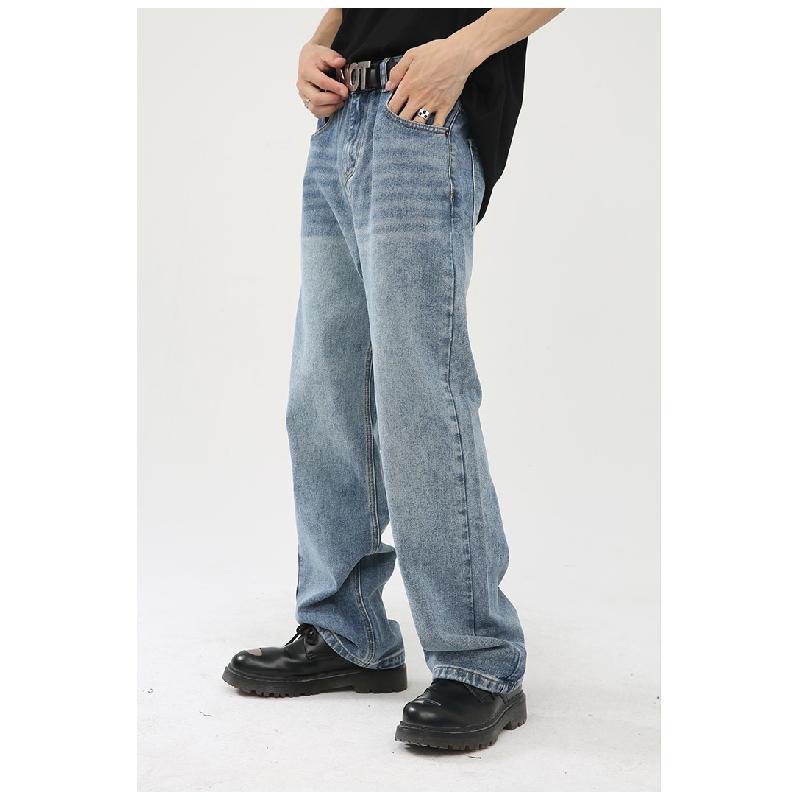 New loose-fitting Korean-style versatile slimming ins straight wide-leg pants for men, trendy casual trousers